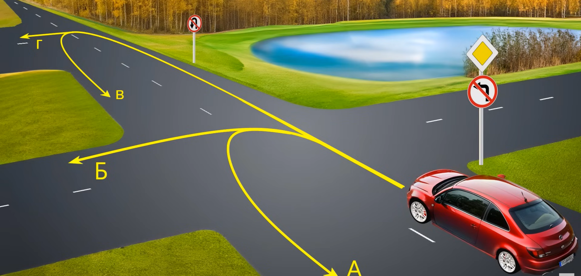 Какая траектория движения разрешена: тест по ПДД, в котором легко запутаться
