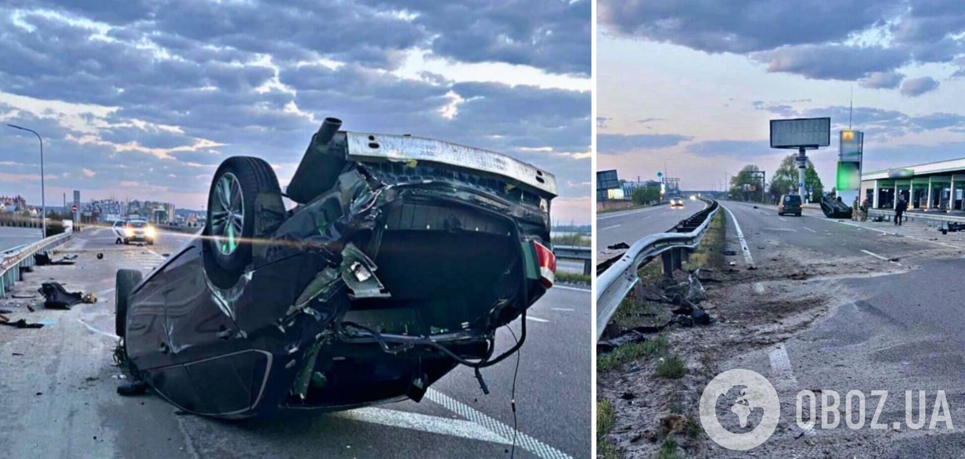 На Київщині легковик протаранив відбійник та перекинувся: є загиблий. Подробиці та фото