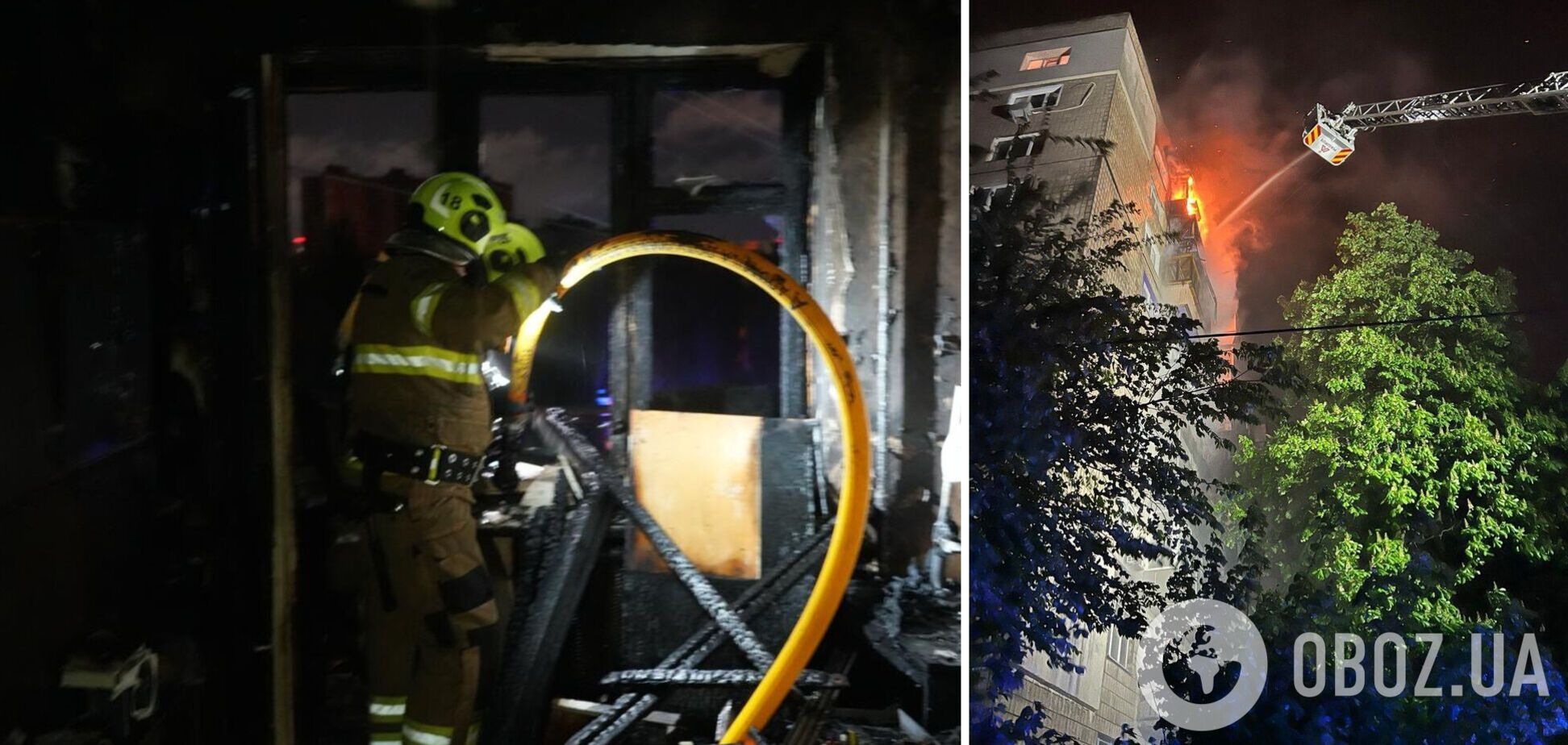У Києві вночі загорілася багатоповерхівка: врятували 14 осіб. Фото