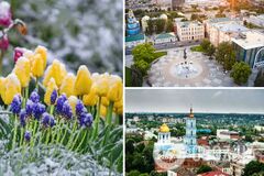 В Харькове и Сумах выпал снег в конце апреля