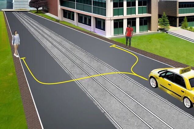 Где может остановиться такси? Задания для водителей