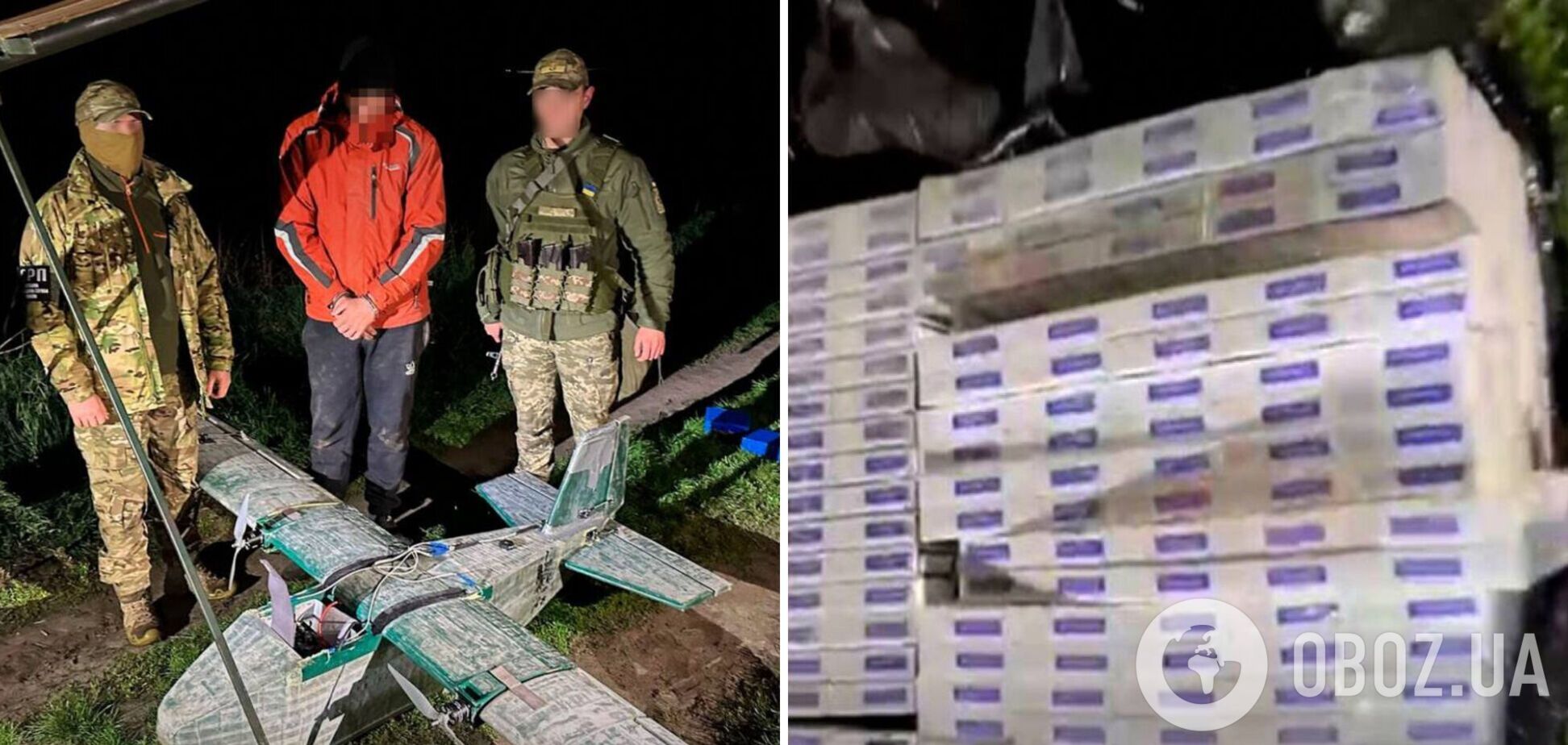 Сотни пачек сигарет в беспилотнике: на Волыни задержали необычного контрабандиста. Фото