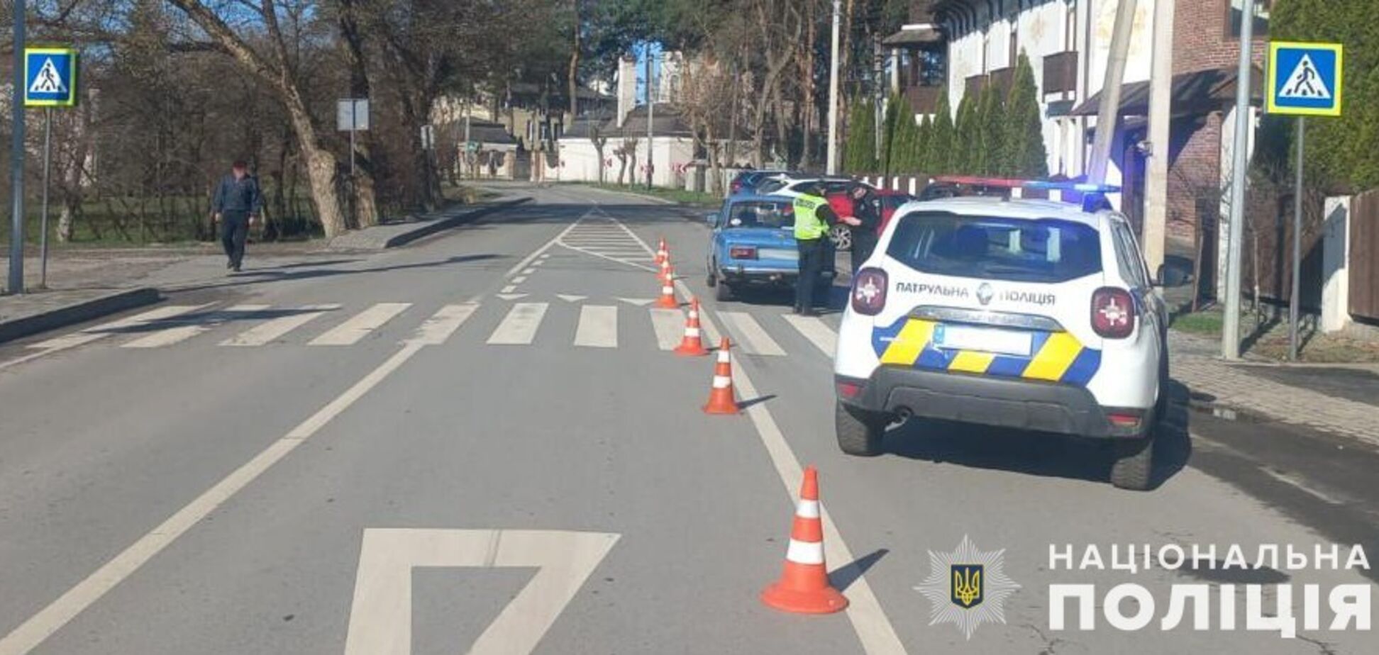 На Львівщині водій збив жінку з 7-річною дитиною: момент аварії потрапив на відео