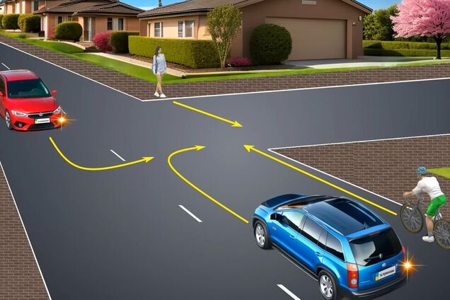 Хто має поступитися дорогою на перехресті: завдання з ПДР