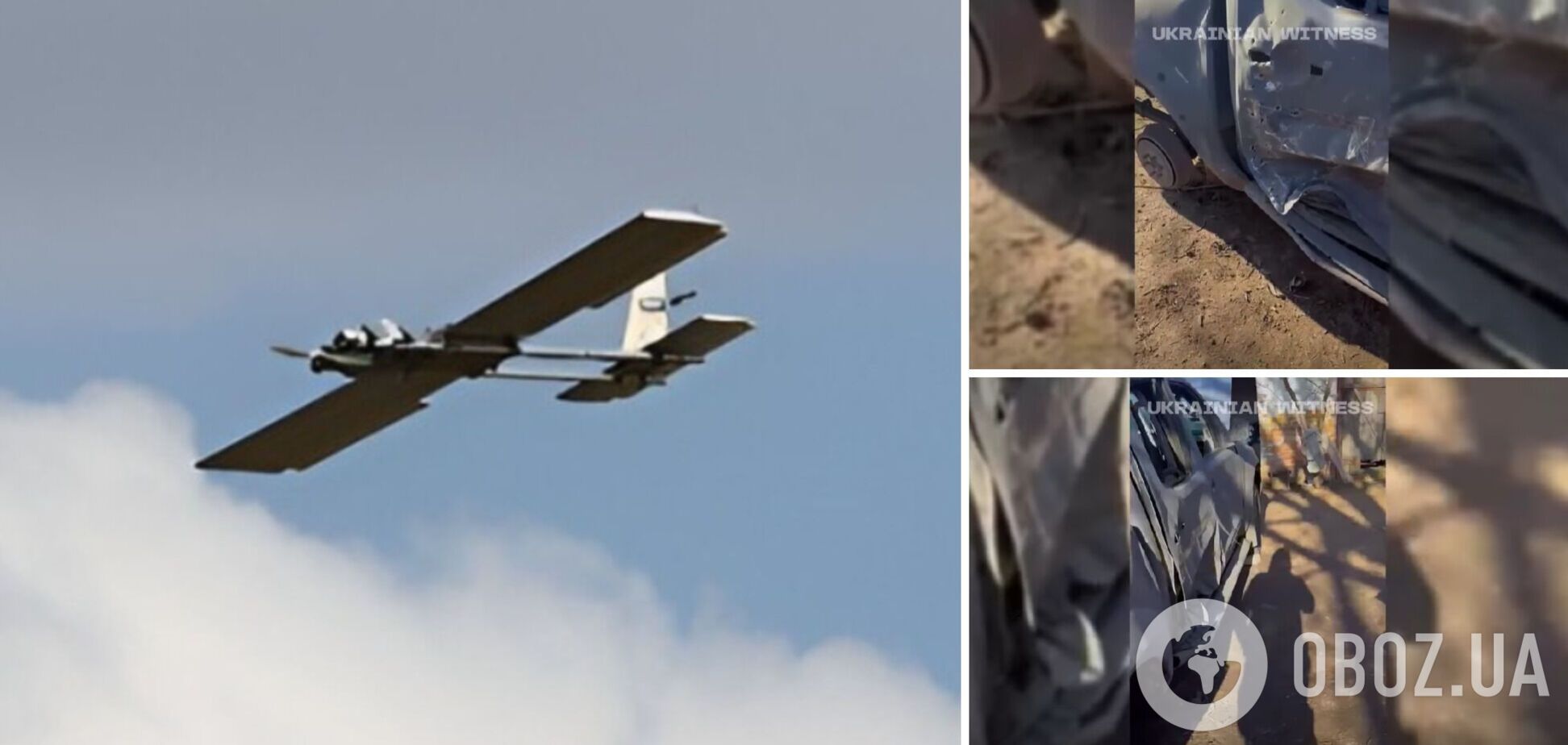 Російський дрон уразив авто, в якому їхали журналіст Ukrainian Witness та військові: момент потрапив на відео