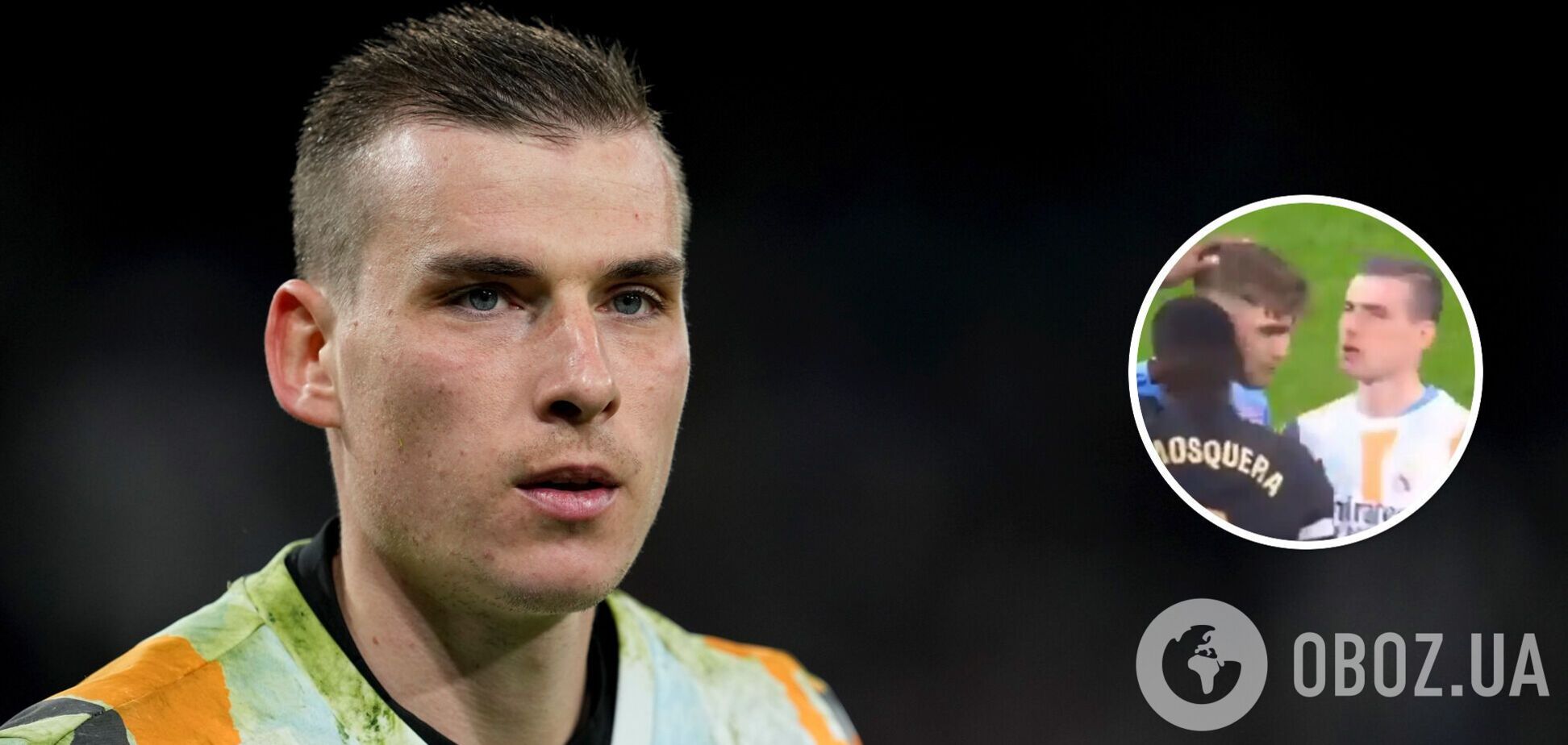 На видео попало, что сделал Лунин с 19-летним голкипером 'Реала', стоявшим на воротах после сенсационного поражения.