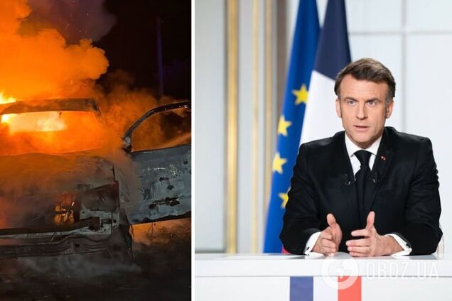'Россия продолжает войну со все более высокой интенсивностью': Макрон отреагировал на ракетные удары по Кривому Рогу и Киеву