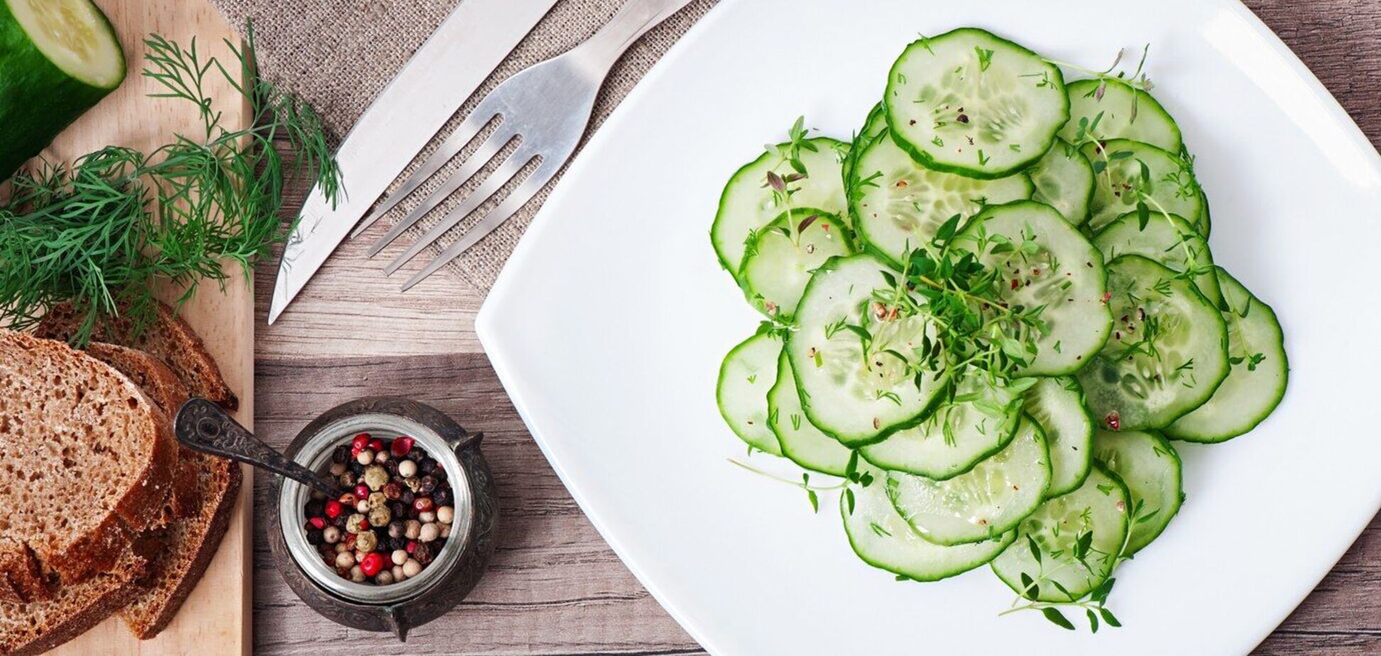 Салат из огурцов