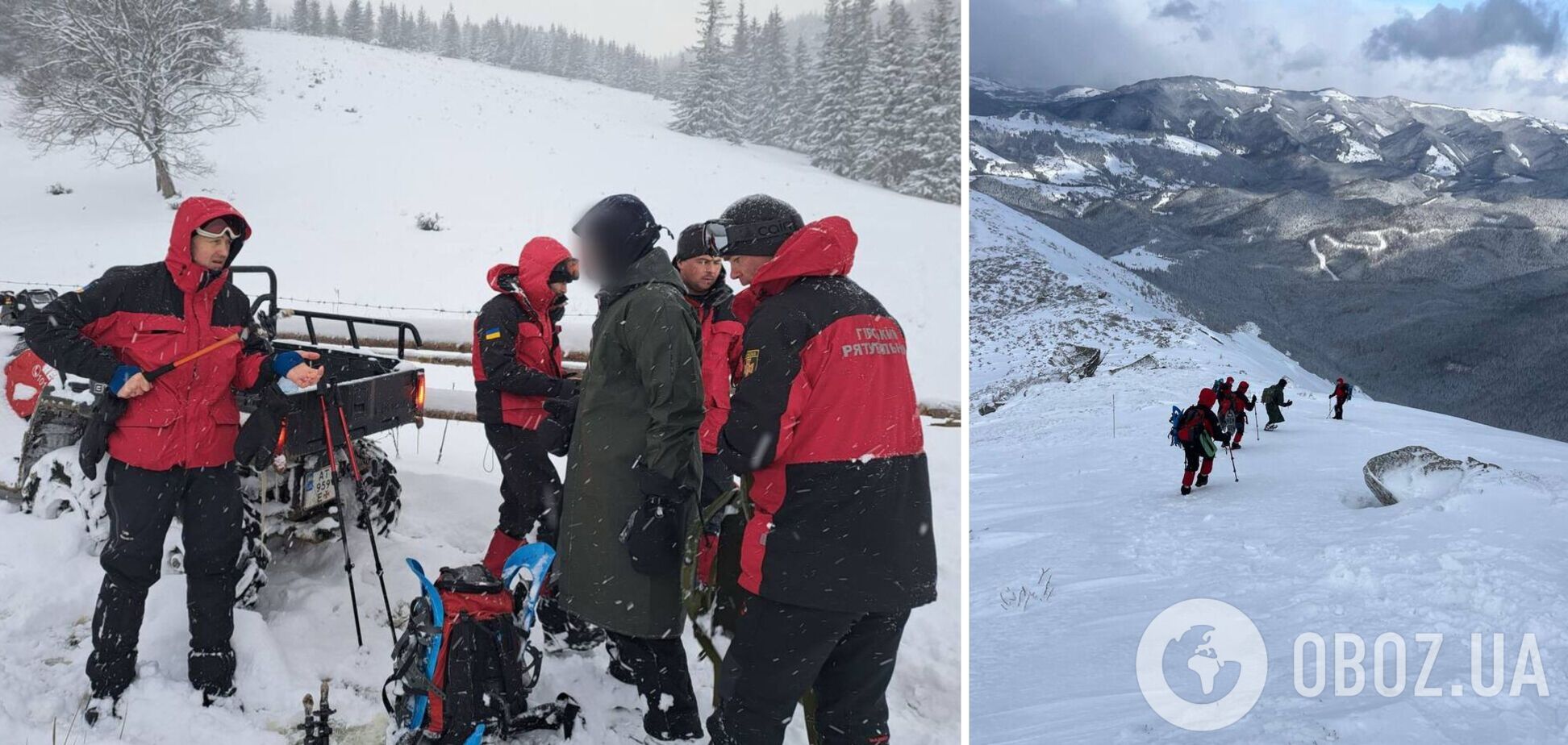 Заблукав на високогір’ї засніжених Карпат: на Прикарпатті врятували туриста з Києва. Фото та відео
