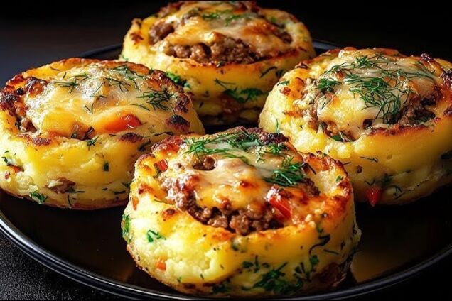 Куриные гнезда из фарша на обед: добавьте много твердого сыра и анансов