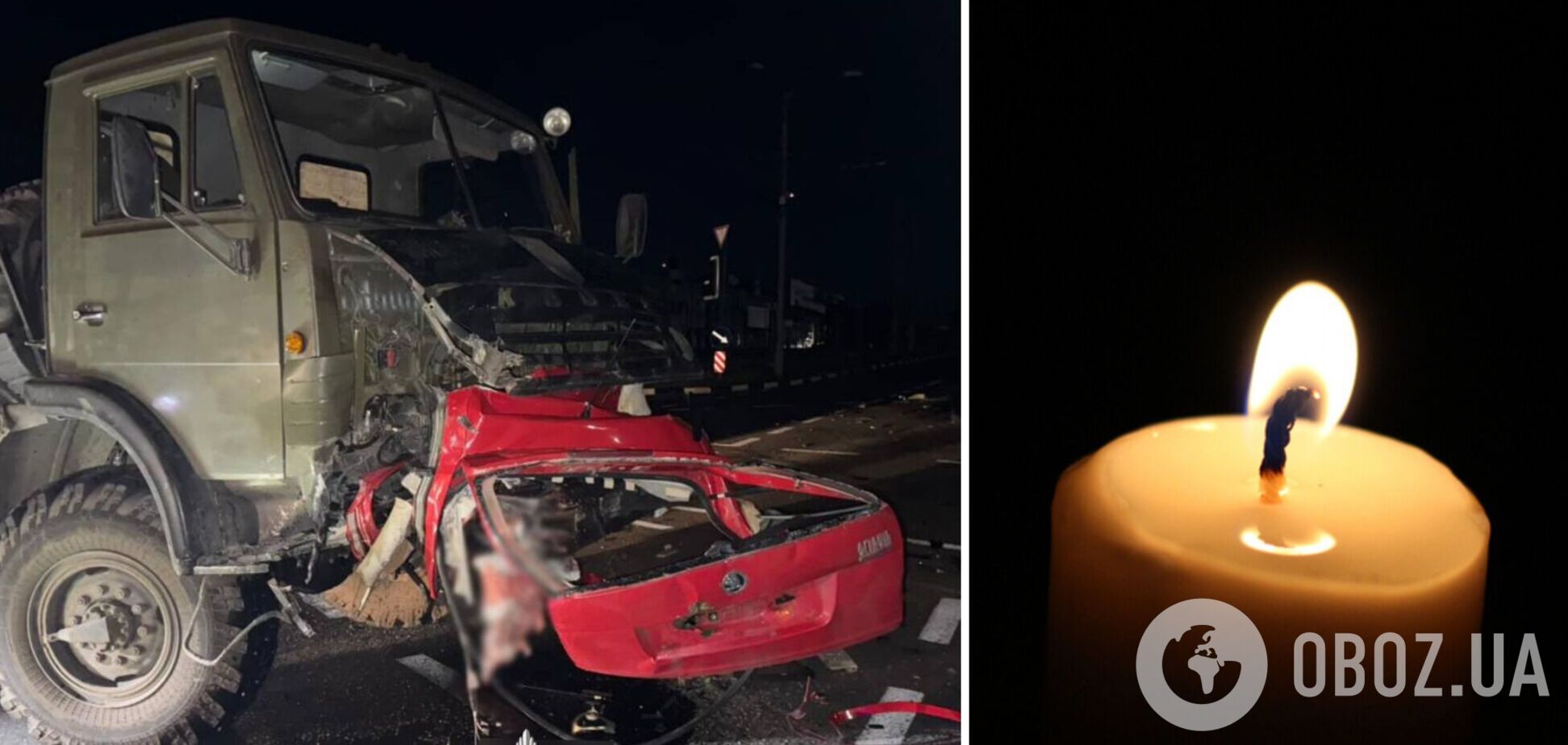 В Харькове авто столкнулось с КАМАЗом: в ДТП погибли три человека. Фото