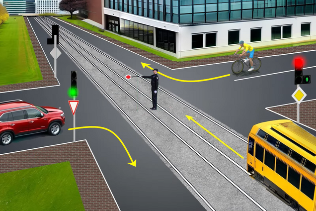 Хто має право продовжити рух? Тест на знання сигналів регулювальника