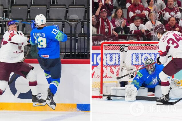 6 голов за 11 минут: Латвия и Словения выдали безумный период на ЧМ по хоккею. Видео