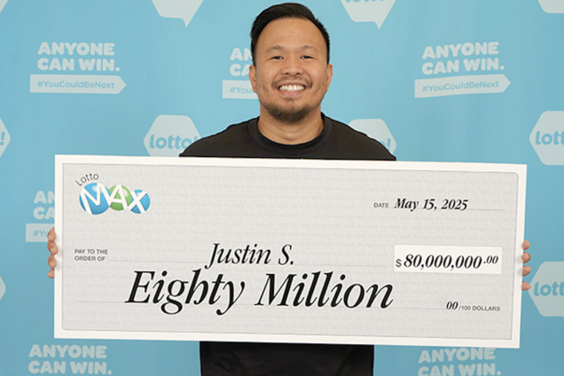 Фото Джастіна Сімпоріоса, що виграв 80 млн канадських доларів