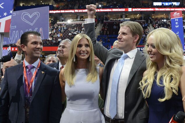 Ілюстрація - діти Дональда Трампа, Ерік, Дональд, Іванка, Тіфані