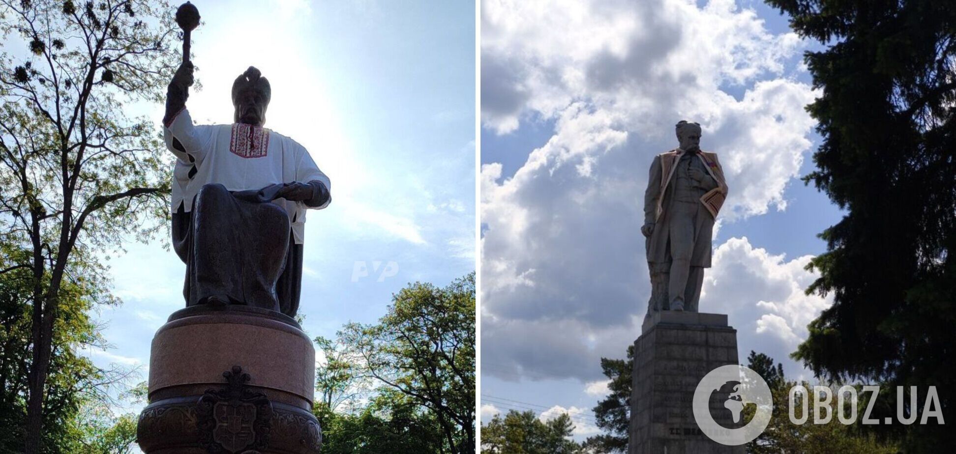 Шевченко, Мазепу и Поля 'приодели': как празднуют День вышиванки в разных городах Украины. Фото