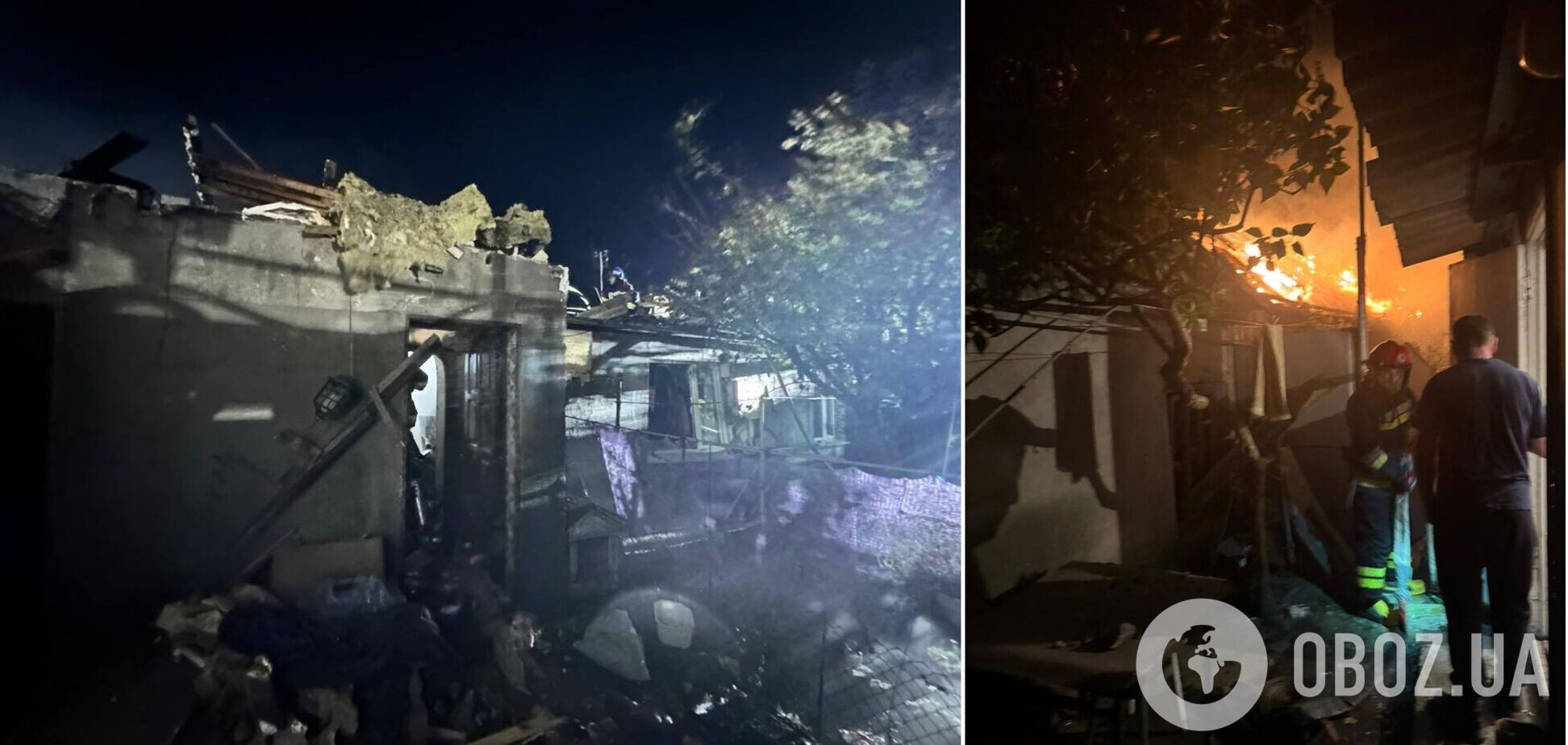Окупанти атакували Одещину ударними безпілотниками: стались пожежі, постраждали троє людей. Фото