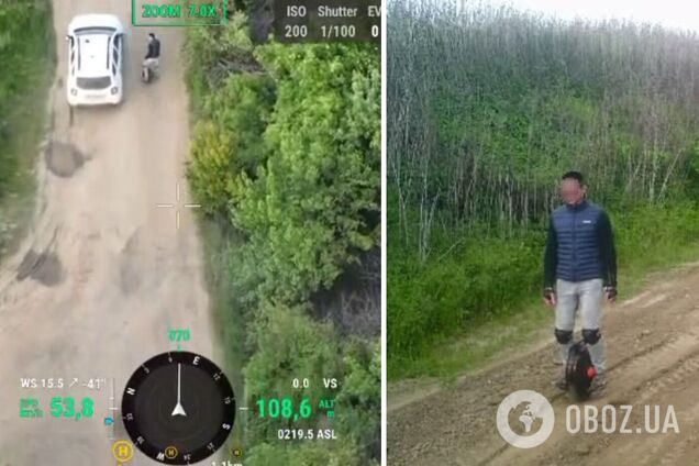 Вдавав, що 'прогулюється': на Закарпатті затримали чоловіка, який намагався перетнути кордон зі Словаччиною на моноколесі. Фото й відео