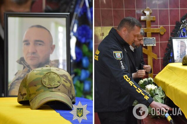 Без отца осталась 10-летняя дочь: на Сумщине попрощались с полицейским, который погиб в боях за Украину. Фото