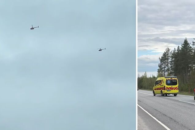 В Финляндии столкнулись два вертолета: погибли все люди, которые находились на борту. Фото