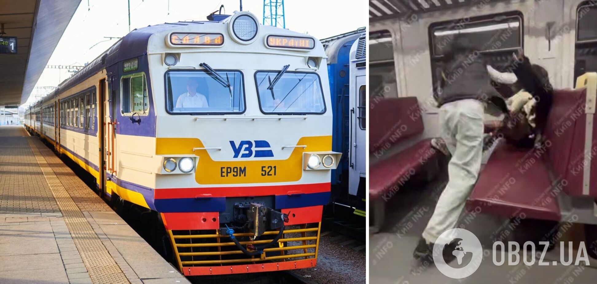 Удары ногами и вырванные волосы: в электричке под Киевом между девушками-подростками произошла драка. Подробности и видео