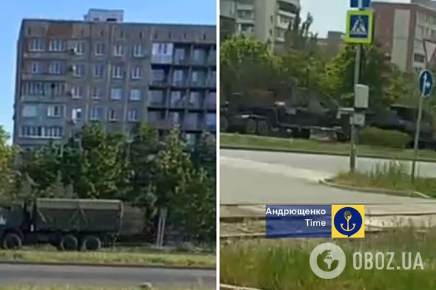 'Щось йде не за російським планом': зафіксовано велике переміщення техніки з кримським маркуванням на північ Донеччини. Відео