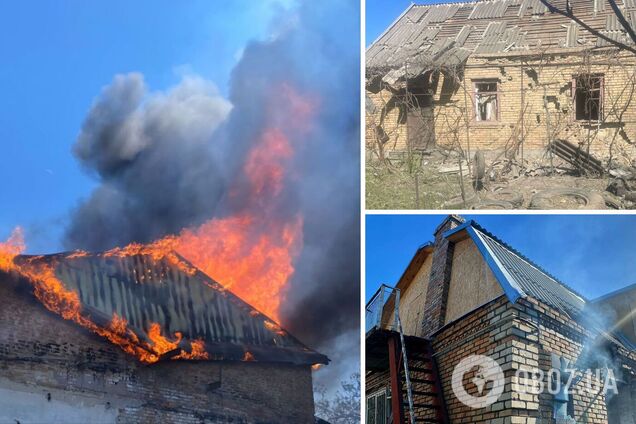 Враг атаковал Днепровщину: пострадал 2-летний мальчик и его родители, повреждены здания и ЛЭП. Фото