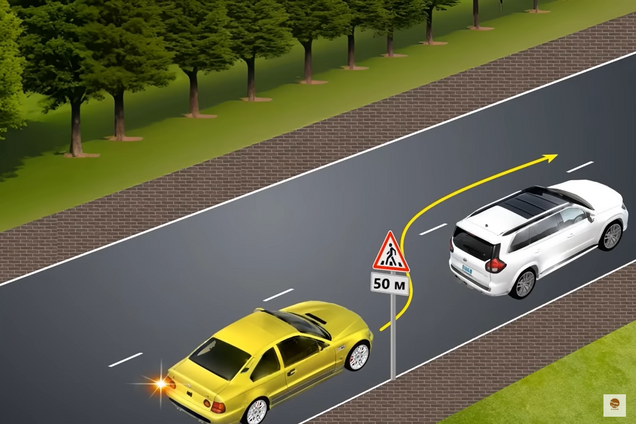 Разрешен ли обгон? Коварная задача по ПДД