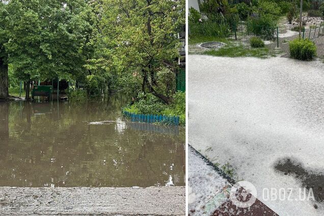 Полтаву накрили злива із градом: люди показали страшні наслідки стихії. Відео