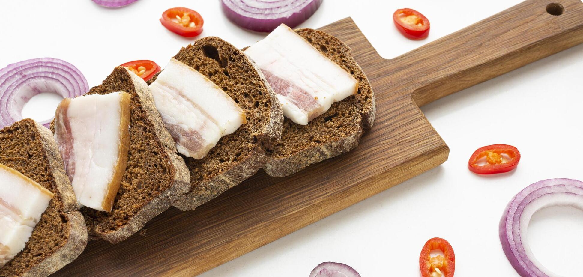 Закусочное сало на бутерброды: как вкусно замариновать