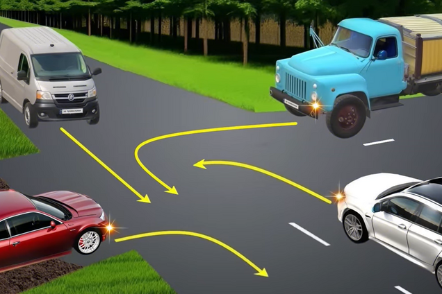 Хто проїде перехрестя третім? Тест із ПДР