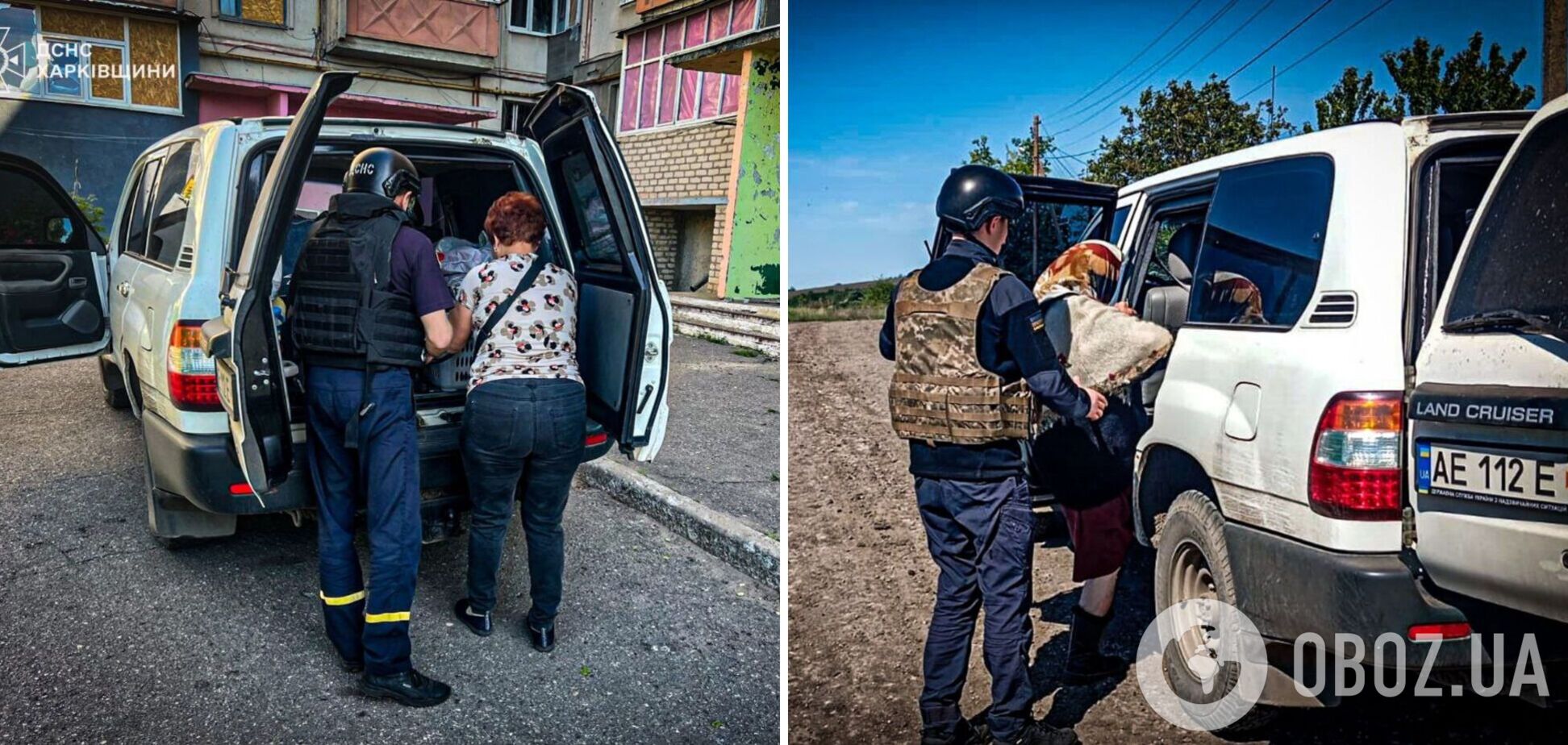 На Харьковщине из-под вражеских обстрелов эвакуировали шестерых гражданских: людей вывезли на бронированном авто. Фото