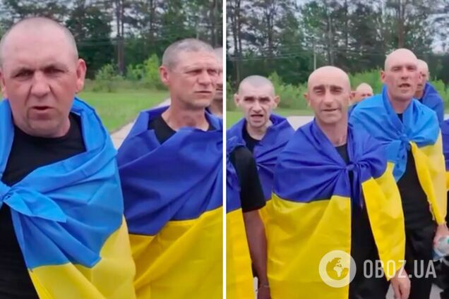 'Не дамо, щоб у столицю зайшли вороги': звільнені з полону захисники привітали із днем Києва. Відео