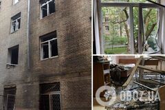 Обстрел Киева 25 мая - Обломки вражеского БПЛА повредили студгородок КНУ имени Тараса Шевченко