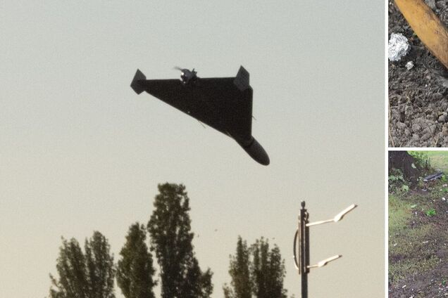 На Київщині двигун збитого 'Шахеда' впав посеред приватних будинків. Фото та відео