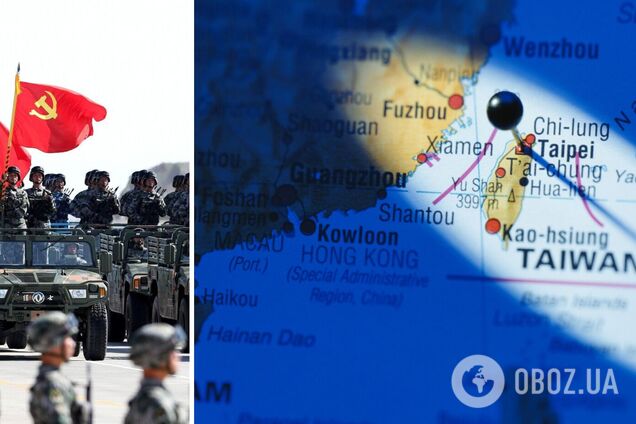 Иллюстрация на тему вторжения Китая на Тайвань