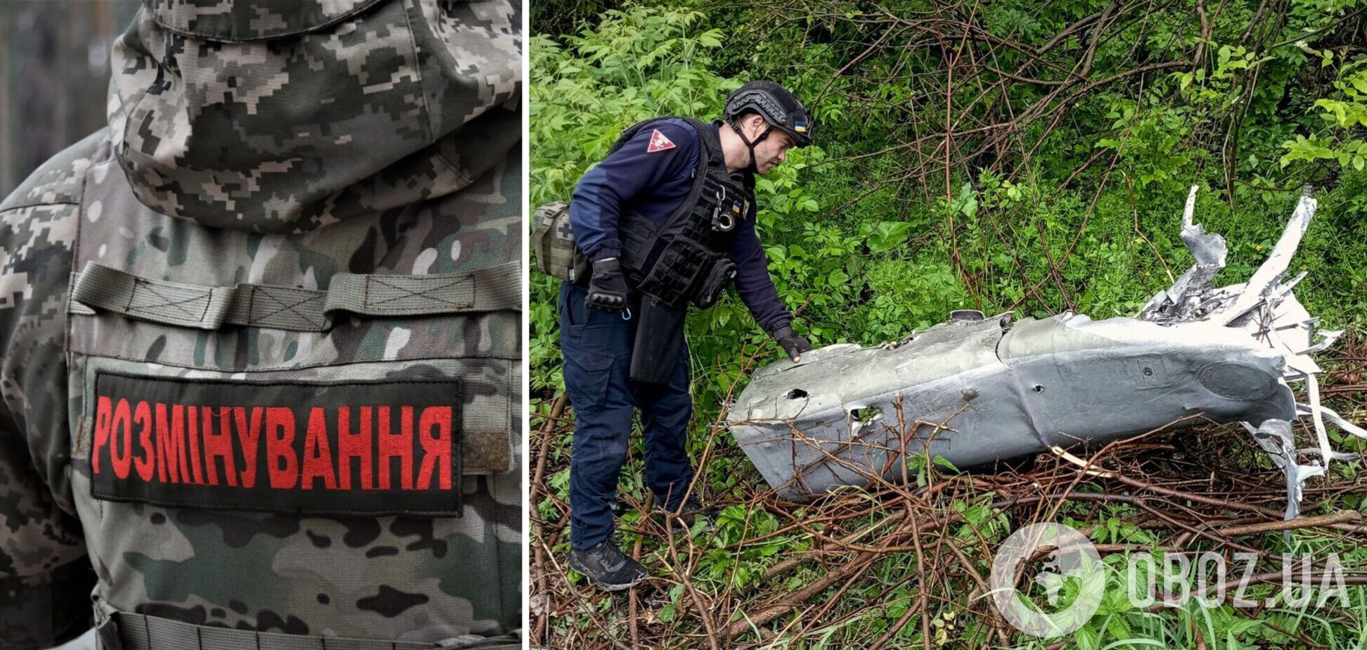 На Київщині біля залізничної колії знайшли уламки російської крилатої ракети Х-101. Фото