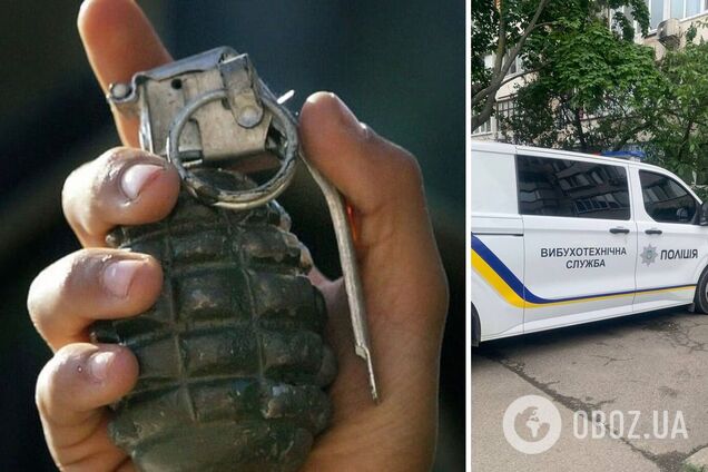 В Киеве на Оболони мужчина бросил из окна учебную гранату: полиция выясняет обстоятельства взрыва. Фото