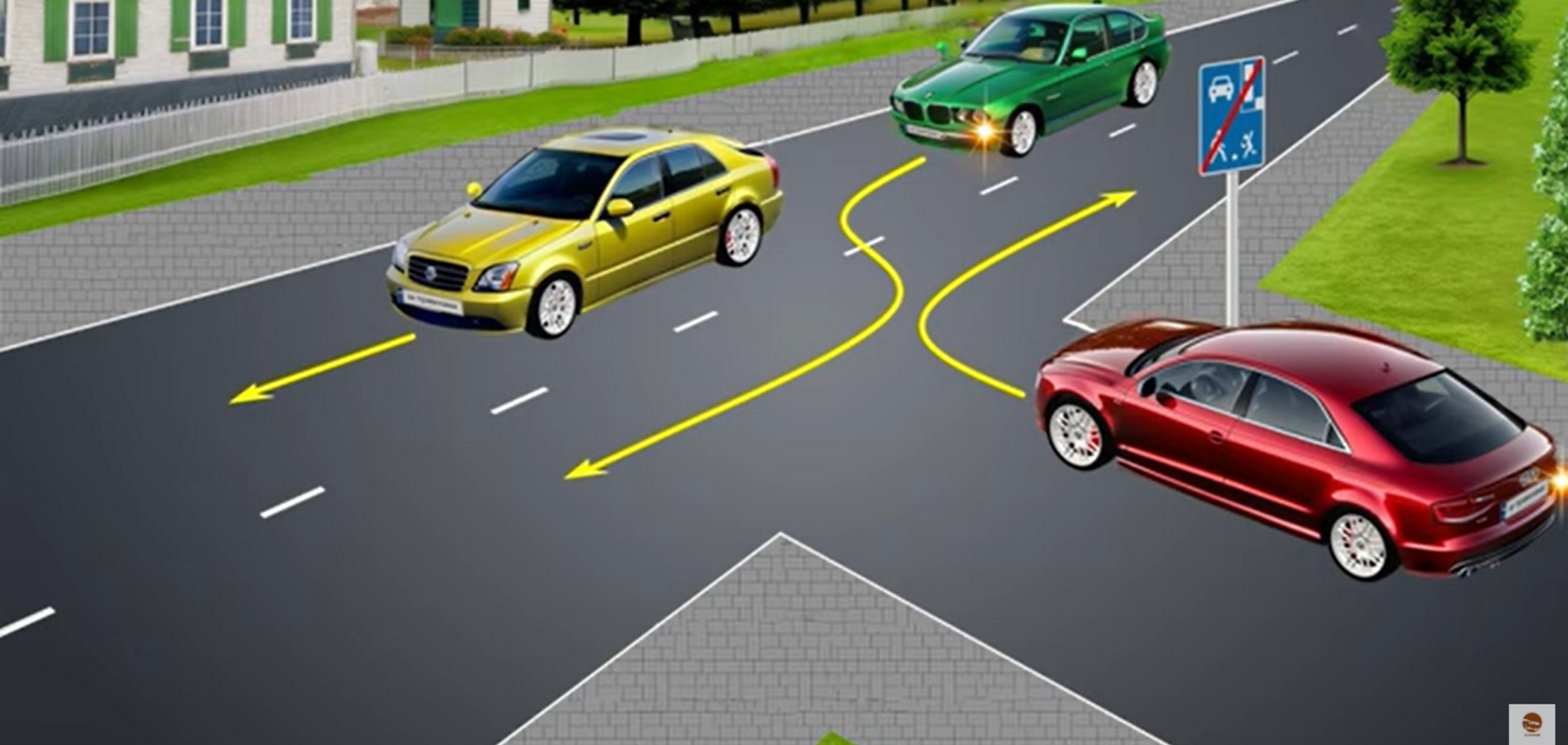 Хто має дати дорогу? Завдання з ПДР з відео