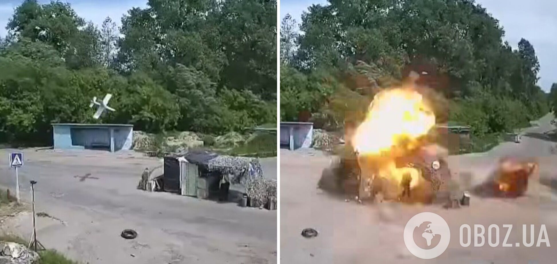 Російський дрон влучив у блокпост на Сумщині: з'явилися відео прильоту й дані про долю поліцейського