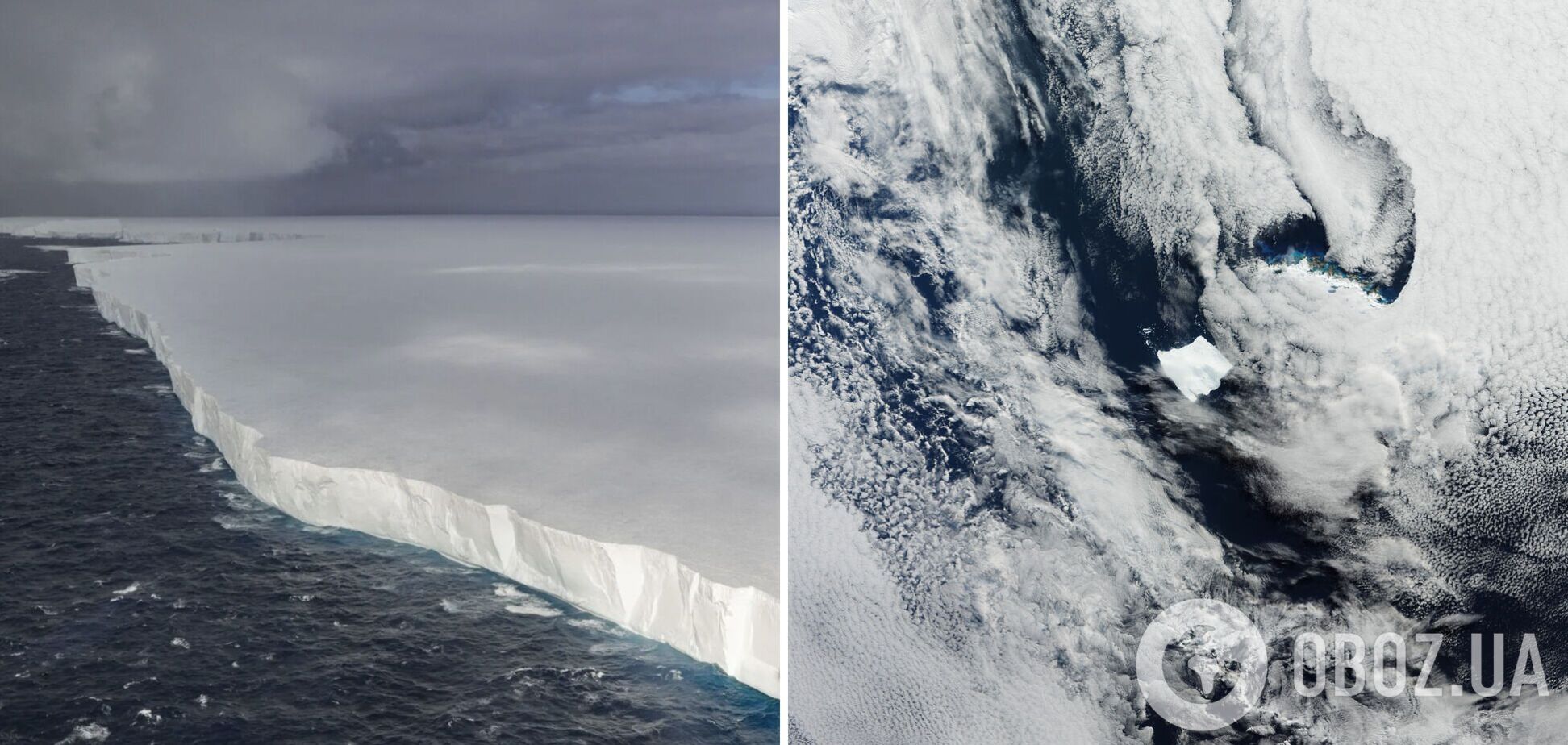 Как выглядит из космоса самый большой айсберг в мире: появились уникальные фото со спутника