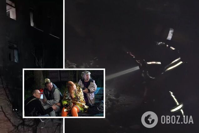 В полиции показали первые минуты после удара армии РФ по Черкассам