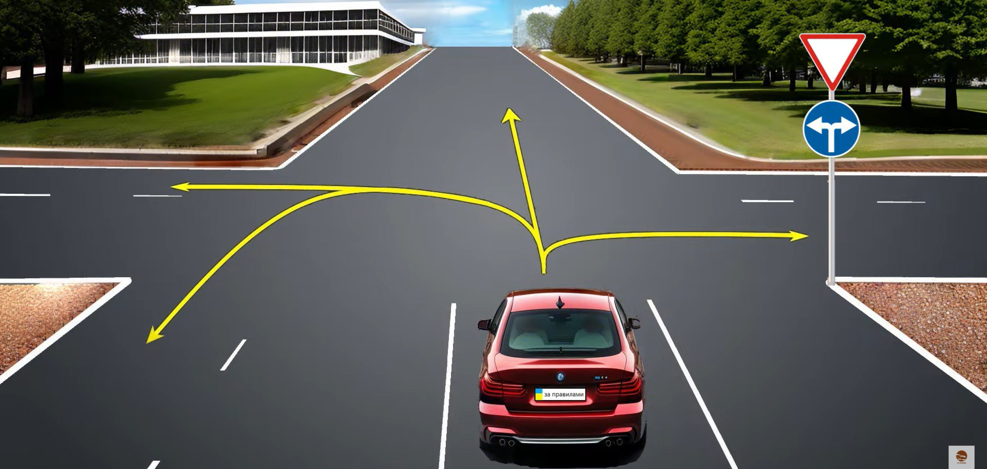 Куда можно продолжить движение? Тест по ПДД для опытных водителей