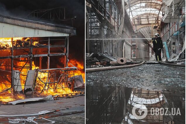 'Денацифікували' ринок? У мережі показали наслідки ударів РФ по 'Барабашово' у Харкові: фото й відео