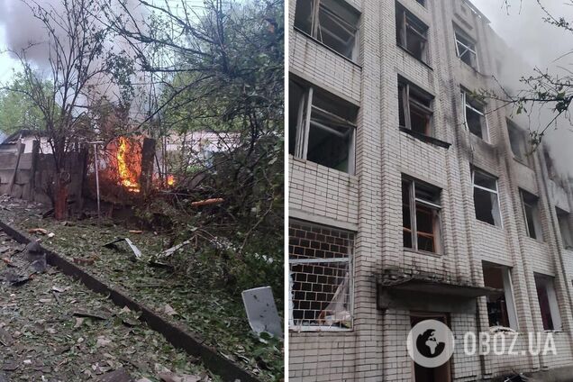Увечері ворог вдарив по Черкащині: пошкоджений навчальний заклад, побиті вікна, поранений чоловік. Фото