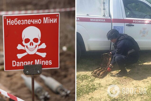 На Київщині працівник під час будівельних робіт знайшов контейнер із мінами. Подробиці та фото