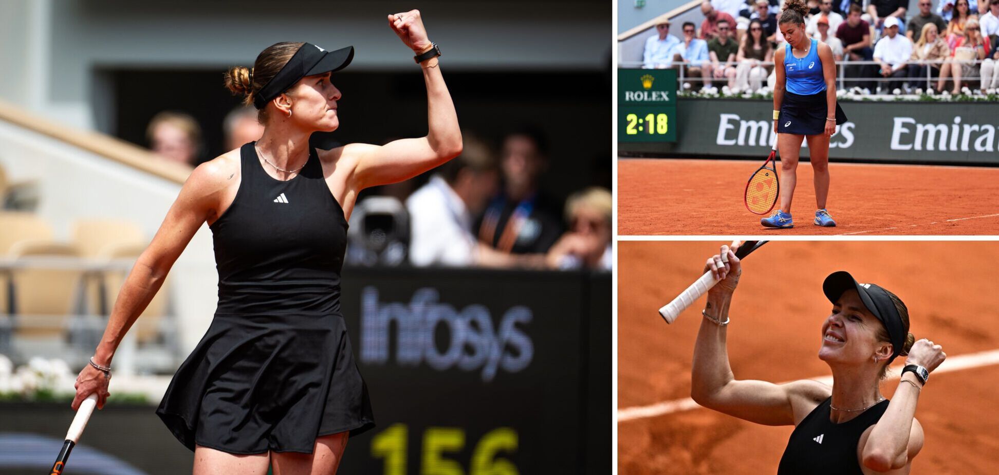 Свитолина отыгралась с 4:6, 3:5 и вышла в четвертьфинал Roland Garros, совершив фантастический камбек. Видео