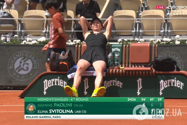 Кадр дня. Свитолина не сдержала слез после феноменального матча на Roland Garros. Видео