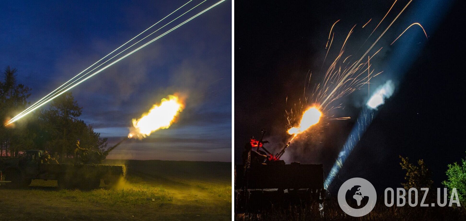 Пуск, сближение, подрыв: военные показали, как ночью сбивали российские цели. Впечатляющее видео