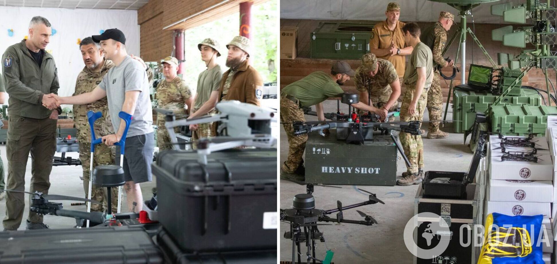 Кличко передал почти 2500 дронов бойцам батальона Нацгвардии 'Свобода'. Фото